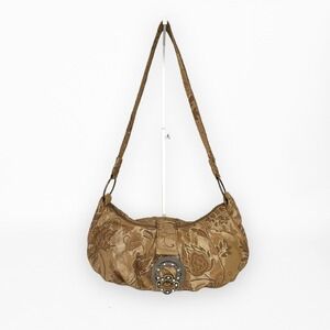 Boho‎ Metallic Gold Fabric Shoulder Bag
